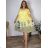 Women's Long Chiffon Short Sleeve Dress (S/M ONE SIZE) ITALIAN FASHION IMWGM23456