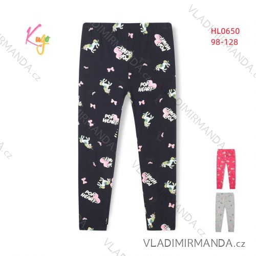 Children's long leggings (98-128 / black) KUGO HL0650