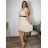Summer pleated dress, short sleeves, women's oversized (50/52/54 ONE SIZE) ITALIAN FASHION IM425410  wine