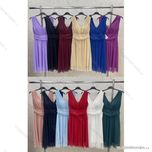 Short glittery sleeveless party dress for women (S/M/L ONE SIZE) ITALIAN FASHION IMWKY252571