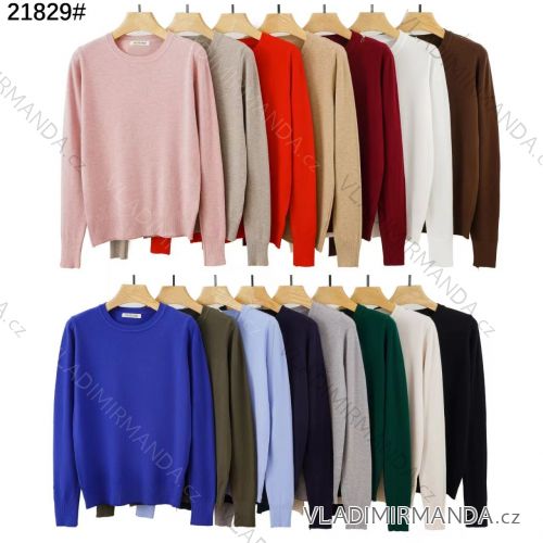 Women's warm long sleeve sweater (S/M/L ONE SIZE) ITALIAN FASHION IMWKK252582