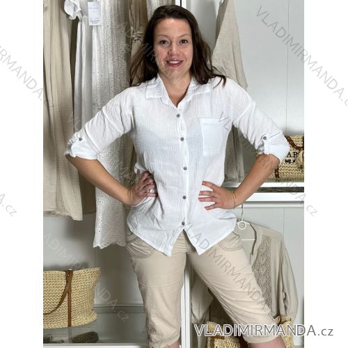 Women's short-sleeved oversized T-shirt (S/M/L ONE SIZE) ITALIAN FASHION IMWF25002