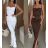 Women's Strappy Top Knitted Skirt Set (S/M ONE SIZE) ITALIAN FASHION IMM23M8509