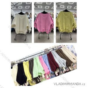 Šaty elegantní košilové dlouhý rukáv dámské (S/M ONE SIZE) ITALSKÁ MÓDA IMWY21734