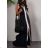 Women's Long Sleeve Leather Jacket (S/M ONE SIZE) ITALIAN FASHION IMPOC23E55302 S / M / L black