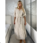 Dress oversize short sleeve womens (UNI S-L) ITALIAN FASHION IMD20187 M/L/XL beige
