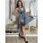 Women's Light Knitted Long Sleeve Sweater (L/XL ONE SIZE) ITALIAN FASHION IM723GALA S / M blue