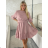 Women's short sleeve summer casual dress (S/M/L ONE SIZE) ITALIAN FASHION IMWGB25022