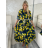 Women's Long Summer Shirt Dress 3/4 Long Sleeve (S/M ONE SIZE) ITALIAN FASHION IMPEM23VA203