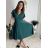 Women's Lace Cotton Short Sleeve Dress (S/M ONE SIZE) ITALIAN FASHION IMM23M7267 S/M Light blue