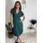 Women's Lace Cotton Short Sleeve Dress (S/M ONE SIZE) ITALIAN FASHION IMM23M7267 S/M Light blue