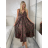 Women's Long Sleeve Summer Shirt Dress (S/M/L ONE SIZE) INDIAN FASHION IMWY23123 S / M / L dark pink