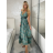 Women's Long Sleeve Summer Shirt Dress (S/M/L ONE SIZE) INDIAN FASHION IMWY23123 S / M / L blue