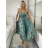 Women's Long Sleeve Summer Shirt Dress (S/M/L ONE SIZE) INDIAN FASHION IMWY23123 S / M / L blue
