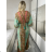 Women's stretch pants (S/M/L ONE SIZE) ITALIAN FASHION IMWKK25022 S / M / L green