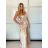 Women's Long Strapless Sequin Party Dress (S/M ONE SIZE) ITALIAN FASHION IMPSH233348