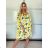 Women's long summer ribbed short sleeve dress (XS/S/M/L ONE SIZE) ITALIAN FASHION IMSM25128