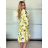Women's long summer ribbed short sleeve dress (XS/S/M/L ONE SIZE) ITALIAN FASHION IMSM25128 -   white -   S / M / L