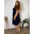 Women's oversized summer short sleeve dress (44/46/48 ONE SIZE) ITALIAN FASHION IM425023  dark blue