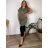 Long tunic with pendant, short sleeves, women's oversized (54/56/58 ONE SIZE) ITALIAN FASHION IM425441 54/56/58 dark blue