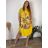 Long maxi summer dress short sleeve women's oversized (XL/2XL ONE SIZE) ITALIAN FASHION IM422758/DUR yellow XL/2XL