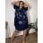 Women's Plus Size Long Warm Long Sleeve Dress (50/52/54 ONE SIZE) ITALIAN FASHION IM424636  green khaki