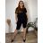 Women's long summer oversize pants (S/M/L ONE SIZE) ITALIAN FASHION IM425271  black