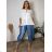 Summer shirt women's dress (uni s / m) ITALIAN MODA IM719330  white