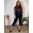 Women's Oversized Knitted Long Sleeve Sweater (S/M ONE SIZE) ITALIAN FASHION IMSN2416125 XXL black