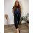 Women's Oversized Knitted Long Sleeve Sweater (S/M ONE SIZE) ITALIAN FASHION IMSN2416125 XXL black