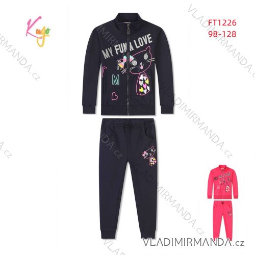 Zip-up sweatshirt for children's girls (98-128) KUGO WM0869