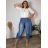 Women's Summer Long Harem Pants (42/44/46 ONE SIZE) ITALIAN FASHION IM424361 50/52/54 blue