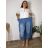 Women's Summer Long Harem Pants (42/44/46 ONE SIZE) ITALIAN FASHION IM424361 50/52/54 blue