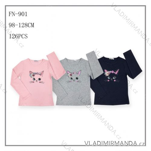 Long sleeve T-shirt for children's girls (98-128) SEZON SEZ25FN901