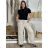 Women's Summer Loose Long Pants (M/L ONE SIZE) ITALIAN FASHION IMC23030 M / L white