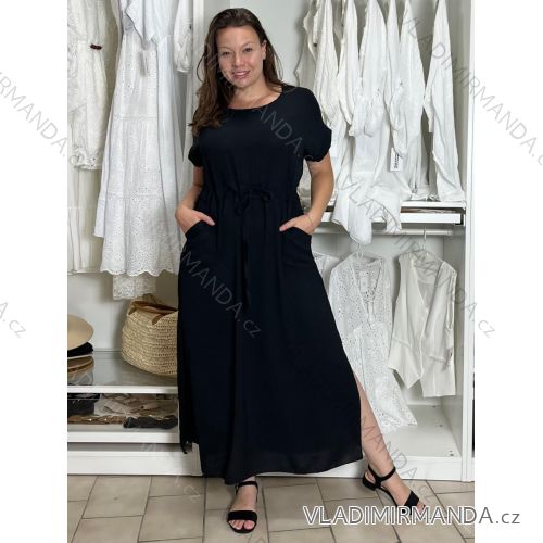 Women's Long Sleeved Short Sleeve Dress Plus Size (M / L / XL / 2XL ONE SIZE) ITALIAN FASHION IMD22489