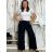 Women's Plus Size Long Warm Long Sleeve Dress (50/52/54 ONE SIZE) ITALIAN FASHION IM424636 S / M / L black