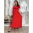 Women's long summer ribbed short sleeve dress (XS/S/M/L ONE SIZE) ITALIAN FASHION IMSM25128