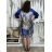 Women's Summer 3/4 Long Sleeve Dress (S/M ONE SIZE) INDIAN FASHION IMPEM23CA772 S / M / L dark blue