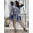 Women's Summer 3/4 Long Sleeve Dress (S/M ONE SIZE) INDIAN FASHION IMPEM23CA772 S / M / L dark blue