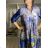 Women's Summer 3/4 Long Sleeve Dress (S/M ONE SIZE) INDIAN FASHION IMPEM23CA772 S / M / L dark blue