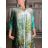 Women's Summer 3/4 Long Sleeve Dress (S/M ONE SIZE) INDIAN FASHION IMPEM23CA772 S / M / L green