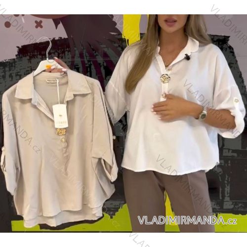 Women's Long Sleeve Knitted Sweater (S/M ONE SIZE) ITALIAN FASHION IMWDT23005