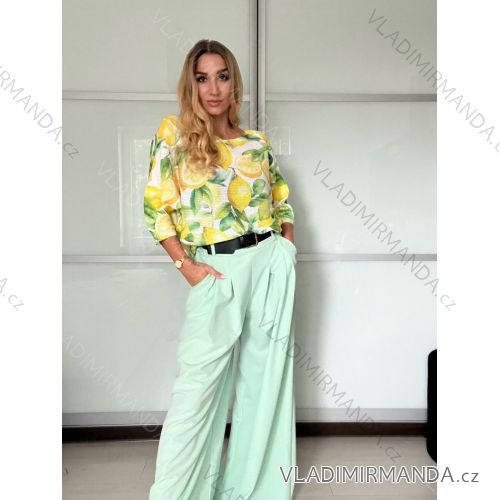 Women's long summer ribbed short sleeve dress (XS/S/M/L ONE SIZE) ITALIAN FASHION IMSM25128