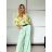Women's long summer ribbed short sleeve dress (XS/S/M/L ONE SIZE) ITALIAN FASHION IMSM25128 -   white -   S / M / L