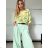 Women's long summer ribbed short sleeve dress (XS/S/M/L ONE SIZE) ITALIAN FASHION IMSM25128 -   white -   S / M / L