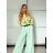 Women's long summer ribbed short sleeve dress (XS/S/M/L ONE SIZE) ITALIAN FASHION IMSM25128 -   white -   S / M / L