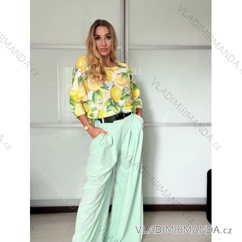 Women's long summer ribbed short sleeve dress (XS/S/M/L ONE SIZE) ITALIAN FASHION IMSM25128 -   white -   S / M / L