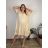 Women's Long Sleeve Shirt Dress (S/M ONE SIZE) ITALIAN FASHION IMWD232607 -   beige -   56/58
