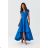 Women's long party short sleeve dress (36-56) POLISH FASHION PMLMR23SELENA-2 Royal blue 38